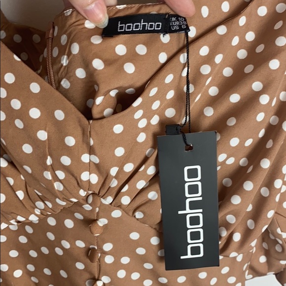 Polka dot puff sleeve dress - Picture 4 of 7